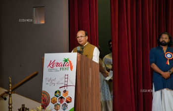 Deputy Consul General Mr. Rakesh Adlakha inaugurated the KERALA Festival held in ICC Milpitas on 18 May, 2024, in the presence of a number of dignitaries from various City Councils as well as leaders of other community organizations such as AIA and FOG. The Festival was hosted by all 22 Malayali organizations in Northern California and witnessed enthusiastic participation by hundreds of Malayali community members.