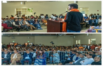 Consulate General of India - San Francisco hosted a community reception in honor of Hon’ble Chief Minister of Telangana Anumula Revanth Reddy and the Hon'ble IT and Industries Minister Minister Sridhar Babu at the Heartfulness Center in Fremont, California on 9th August 2024. Over 800 members of Indian diaspora from all across California, Arizona, Nevada, Utah and other states of the US participated in the event.