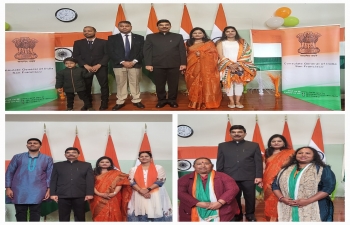 Consulate General of India - San Francisco celebrated the 78th Independence Day today at the iconic Gadar Memorial in San Francisco with members of Indian community and friends of India. Consul General Dr. K. Srikar Reddy hoisted the #tiranga and read Hon’ble President’s address to the nation.