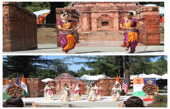 Consul General Dr K. Srikar Reddy and Deputy Consul General Mr Rakesh Adlakha participated in the Purab Fest organized in the Memorial Park in Cupertino by the Bhubaneshwar-Cupertino Sister City organisation on September 21, 2024.