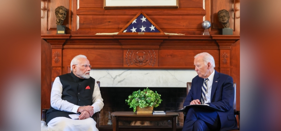 Prime Minister Shri Narendra Modi held bilateral talks with President of the United States of America, H.E. Mr. Joseph R. Biden in Wilmington, Delaware 