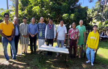 As a part of the “Consulate at Your Doorstep,” initiative, the First ever Consular camp was held by Consulate General of India - San Francisco and @VFSGlobal at ISKCON temple in Honolulu, Hawaii on January 18, 2025. There was an enthusiastic response from the community in Hawaii. Consul General Dr. K. Srikar Reddy appreciated Dr.Raj Kumar, President of Gandhi International Institute for Peace, and Sundarananda Das, Vice President, ISKCON Hawaii & the entire Team of Volunteers for making the camp a success. About 50 people turned out for various consular services.